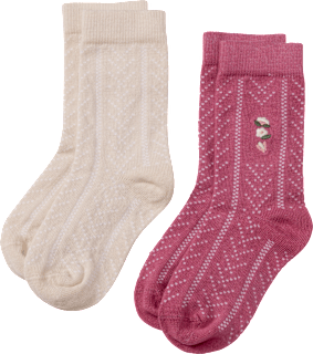 Socken mit Ajour-Struktur & Blumen-Stickerei, rosa & beige, Gr. 29/31 ALANA
