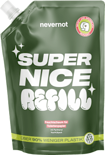 Feuchtschaum für Toilettenpapier Nachfüllpack  nevernot