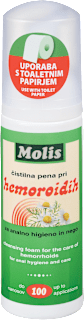 Čistilna pena za higieno pri hemoroidih MOLIS