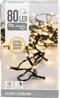 Ghirlandă cu lumini albe 80 LED KOOPMAN