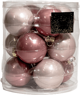 Set globuri roz pentru Crăciun KOOPMAN
