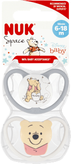 Smoczek uspokajający silikonowy 6-18m Space Disney Kubuś Puchatek NUK
