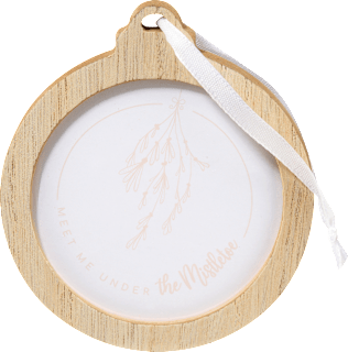 Fotoaufhänger Holz Weihnachtskugel Paradies