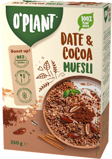 Müsli s datuljama i kakaom O'PLANT