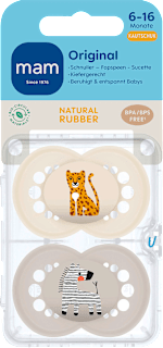 Schnuller Original Kautschuk, creme/nude, 6-16 Monate mam