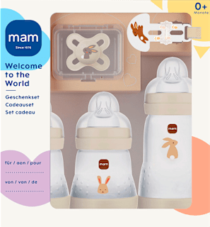 Geschenkset Welcome to the world beige 5 tlg, von Geburt an mam