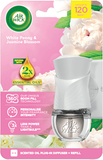 Električni osvježivač zraka komplet Essential Oils – White Peony & Jasmine Blossom AIRWICK