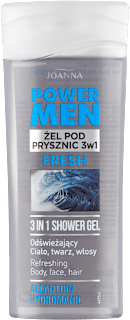 Żel pod prysznic, szampon 3 w 1 dla mężczyzn Mini Fresh Power Men  JOANNA
