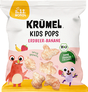 Kindersnack Kids Pops Erdbeer-Banane ab dem 12. Monat KRÜMEL