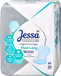 Hygiene-Vorlagen Inkontinenz Maxi Lang Jessa DISKRET