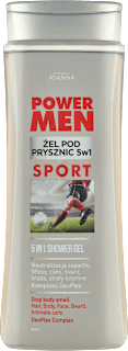 Żel pod prysznic 5 w 1 dla mężczyzn z kompleksem DeoPlex Sport Power Men  JOANNA