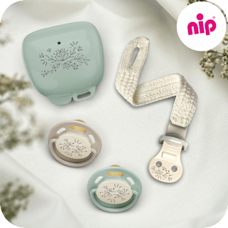 Schnuller Set salbei, von Geburt an 4tlg Nip
