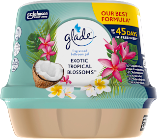 Fürdőszobai légfrissírő zselé Exotic Tropical Blossoms illattal glade