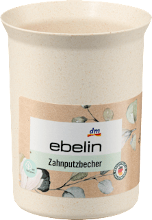 Zahnputzbecher beige, Reisegröße ebelin