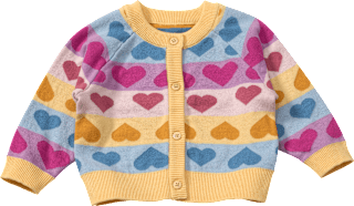 Strickjacke mit Herz-Muster, rosa, Gr. 86 ALANA