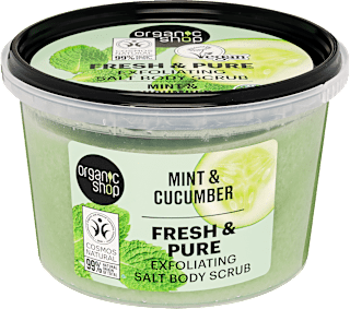 Hámlasztó testradír mentával és uborkával organic shop