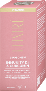 Prehransko dopolnilo za podporo imunskemu sistemu Immunity D3 & Curcumin ELIXIRE