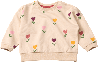 Sweatshirt mit Tulpen-Muster, beige, Gr. 86 ALANA
