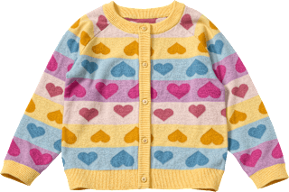 Strickjacke mit Herz-Muster, rosa, Gr. 92 ALANA