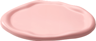 Ablage mit Wellenrand, matt rosa (24x16,5 cm) dm home
