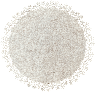 Platzset aus Filz mit Schneeflockenrand, rund (38 cm) Dekorieren & Einrichten