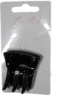 Щипка за коса, черна, 4,5см guilia