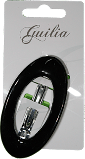 Шнола за коса в овална форма, черна guilia