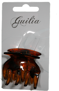 Щипка за коса, кафява 4,5 см guilia