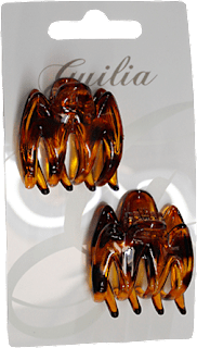 Щипки за коса, кафяви, 3,5 см guilia