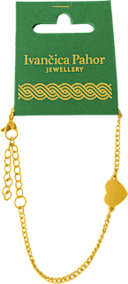 Narukvica od nehrđajućeg čelika – srce, zlatna Ivančica Pahor