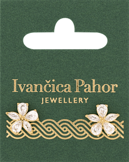Naušnice od nehrđajućeg čelika – cvijet, zlatne Ivančica Pahor