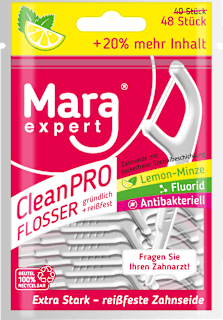 Zahnseidesticks Clean PRO Lemon-Minze fluorid antibakteriell Mara