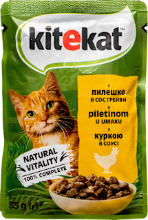 Hrana za mačke - piletina u umaku kitekat