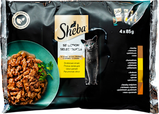 Mokra hrana za mačke - mix perad, 4x85g Sheba