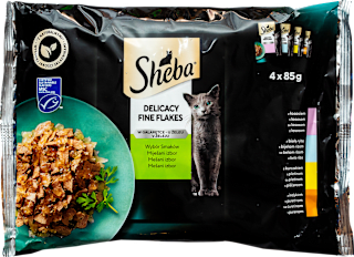 Delicacy potpuna hrana za odrasle mačke – 4 vrste mesa u želeu, 4 x 85 g Sheba