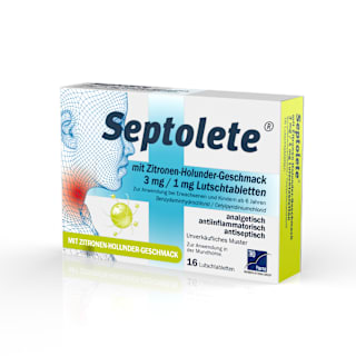 Septolete mit Zitronen-Holunder-Geschmack 3mg/1mg Lutschtabletten Septolete