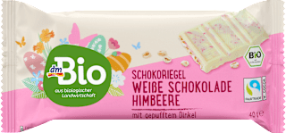 Schokoriegel Weiße Schokolade Himbeere dmBio