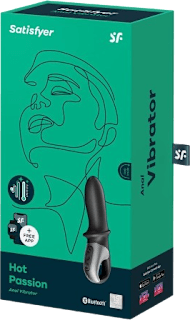 Hot Passion vibrator anal cu încălzire și aplicație, negru Satisfyer