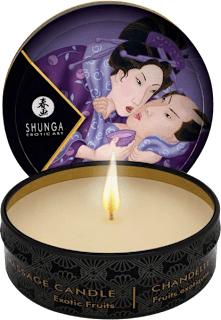 Mini lumânare pentru masaj și ambient cu aromă de fructe exotice SHUNGA