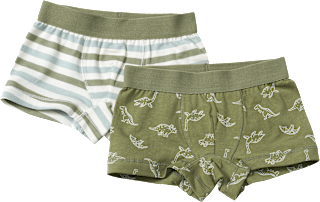 Boxershorts mit Dino-Muster & Streifen, grün, Gr. 134/140 ALANA