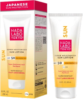 Lozione Solare Idratante Waterproof  SPF50 HADA LABO TOKYO