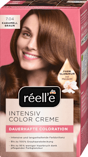 barva na vlasy Intensiv Color Creme 7.04 Karamelová hnědá réell‘e