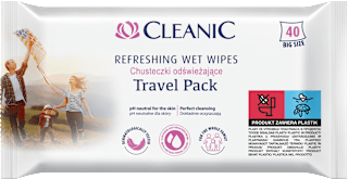 Chusteczki odświeżające Travel Pack Cleanic