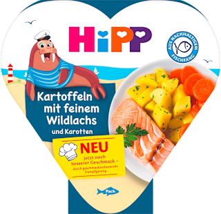 Детско меню със сьомга, картоф и морков, 12м.+ HiPP