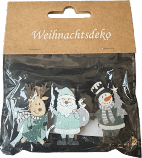 Drvene kvačice s božićnim motivima KUWOPA