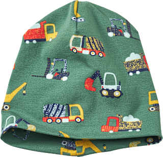 Mütze Pro Climate mit Bagger-Muster, grün, Gr. 46/47 ALANA