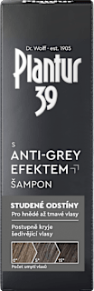 Šampón s Anti-Grey efektom pre hnedé až tmavé vlasy Plantur 39