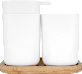 Seifenspender Set, weiß Soapland