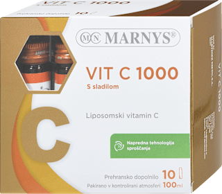Prehransko dopolnilo liposomski VITAMIN-C 1000, 10 x 10 ml MARNYS