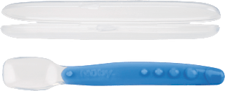 Lingurită de silicon cu cutie de depozitare Nûby